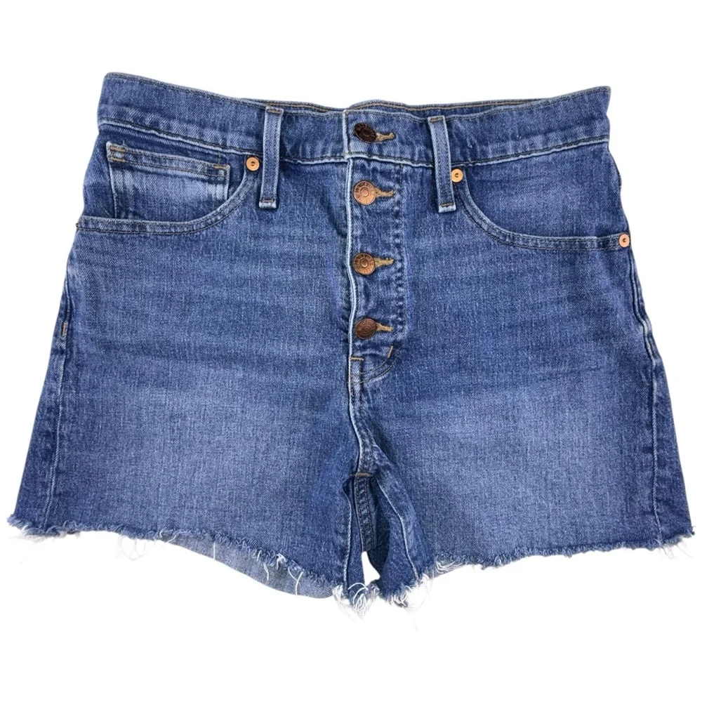 Madewell High Rise Button Fly Denim Shorts Size 27